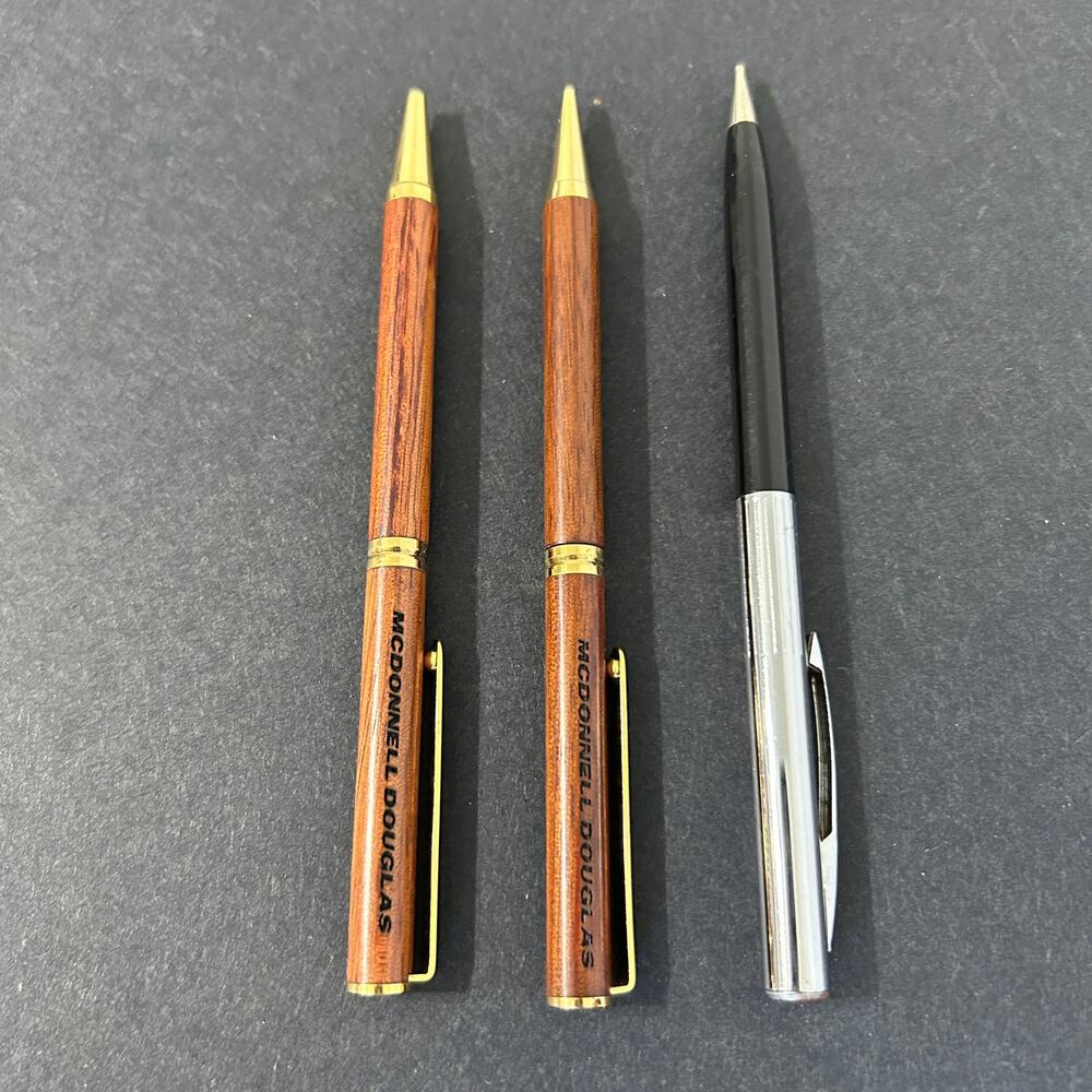 Vintage Pen & Pencil Set Aviation McDonnell Douglas